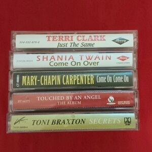 5pc Vintage 90's Women Country Western Cassette Tapes Twain, Carpenter,  & More